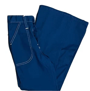 Rodeo Pants Girls Bell Bottom Pockets Blue Wide Leg Casual - Picture 1 of 8