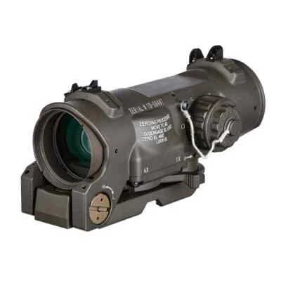 Tactical Rifle Scope 1x4x Fixed Dual Purpose Scope Red Illuminated Red Dot Sight - Image 1 of 4