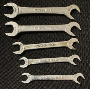 Blue Point Open End Offset Ignition Wrenches USA 5 Pcs.