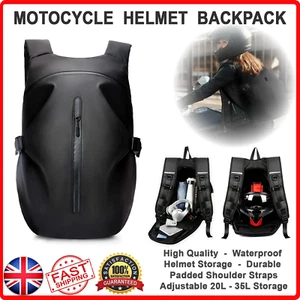 Motorcycle Helmet Backpack - Men Women Waterproof Motorbike Accessories, Laptop - Picture 1 of 15