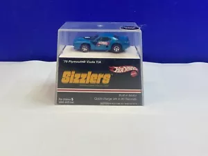 HOT WHEELS SIZZLERS 1/64 SCALE BLUE 1970 PLYMOUTH CUDA T/A - Picture 1 of 7