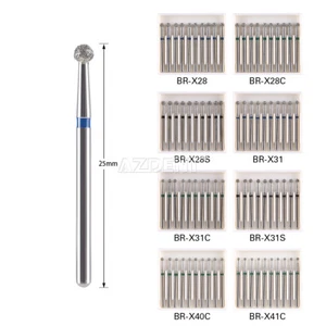 AZDENT Dental Diamond Burs FG 1.6mm Ball Round Coarse for High Speed Handpiece - Picture 1 of 14