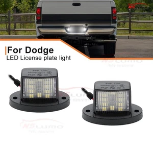 2PCS LED white Number License Plate Lamp Tag Light for Dodge Ram 1500 2500 3500 - Foto 1 di 9