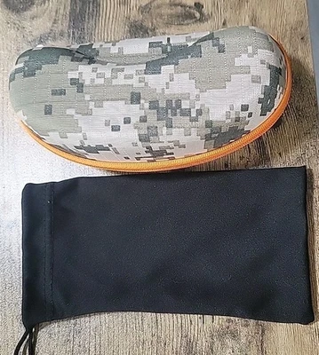 Caja de gafas de sol con cremallera portátil diseño camuflaje estuche rígido protector carcasa Foto 1 de 4
