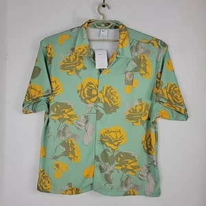 Nike Mens Floral DriFIT Rose City Button Front Mesh Shirt FJ1650 308 Sizes New - Picture 1 of 7