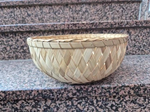 Korb Bambuskorb rund wie neu - Bild 1 von 3