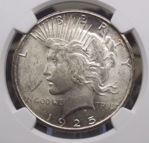 1925 "S" Morgan SILVER Dollar $1 NGC MS62 #014 Unc Uncirculated ECC&C, Inc. - Picture 1 of 5