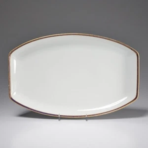 Thomas Bavaria blau Gold Ring kleine Porzellan Servierplatte 15,5" - Bild 1 von 6