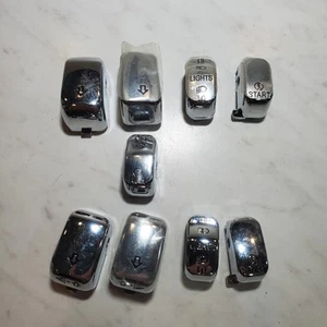 Lote Mixto OEM Harley Genuino Manillar Cromo Interruptor Botón Tapas Cubiertas Touring - Imagen 1 de 5
