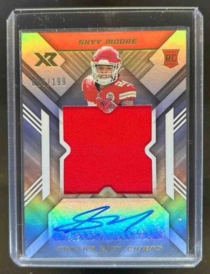 2022 Panini XR Skyy Moore Rookie XL Swatch Auto RC Jersey Rookie #/199 Chiefs - Image 1 of 2