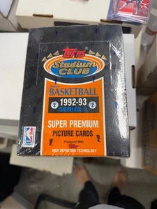 1992-93 Topps Stadium Club NBA Basketball Series 2 Factory Sealed Box! Beam Team - Bild 1 von 3