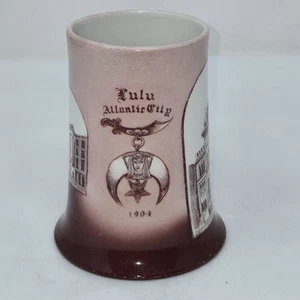 ANTIQUE 1904 MASONIC SHRINERS LULU TEMPLE ATLANTIC CITY NJ MUG STEIN - Picture 1 of 6