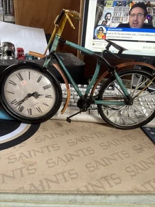 Metal Bicycle Clock Decor Quartz - Picture 1 of 3