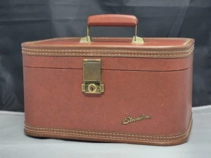 Starline Lady Baltimore Train Kosmetikkoffer Vintage braun ohne Schlüssel oder Tablett - Bild 1 von 10