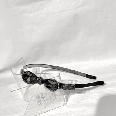 Sparkling Acrylic Crystals Black Alice Headband Fascinator Fashion Girl Gift - Image 1 of 4