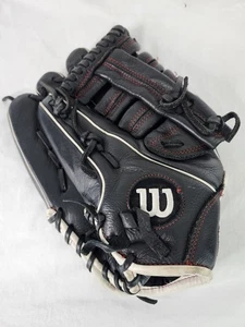 Wilson A500 12,5 Jugend Outfield Utility Baseball Handschuh A05LB17125 schwarz LHT - Bild 1 von 8