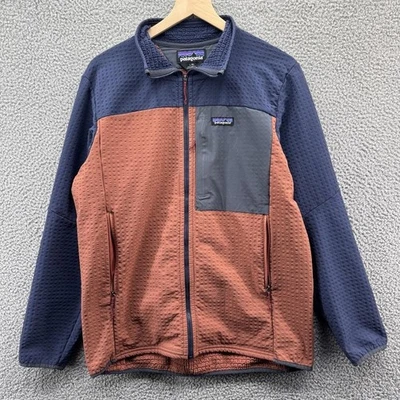 Куртка мужская Patagonia R2 Techface большая синяя коричневая на молнии стиль 83626 - Изображение 1 из 4