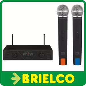 SISTEMA DE 2 MICROFONOS INALAMBRICOS DE MANO UHF DE 2 CANALES STAGE LINE BD7113 - Foto 1 di 1