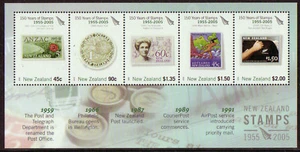NEW ZEALAND 2005 150 YEARS OF N. Z. STAMPS MINIATURE SHEET UNMOUNTED MINT, MNH - Picture 1 of 1