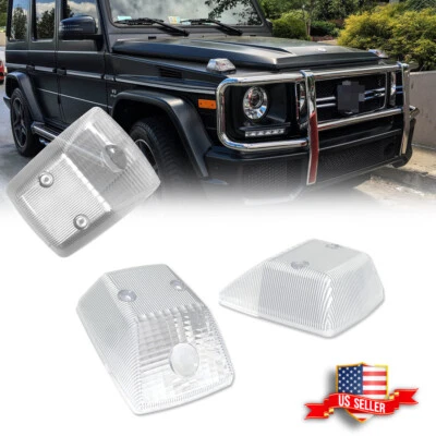 2x Front Wing Turn Signal Light Lamp For 90-2018 Mercedes W463 G-Class G550 G500 - Image 1 of 4