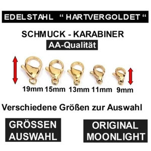 Karabinerverschluss Schmuck Karabiner Ketten Armband Verschluss Edelstahl 9-19mm - Bild 1 von 1