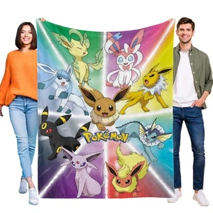 Manta Eevee Suave Cama Sofá Sofá Acogedor Ligero Regalo de Cumpleaños - Imagen 1 de 11