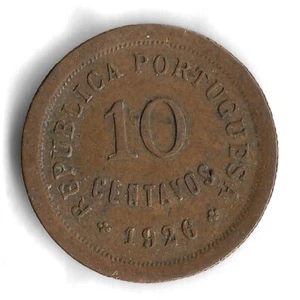 1926 Portugal 10 Centavos World Coin - KM# 573 - Picture 1 of 2