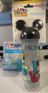 Vintage Evenflo Disney Babies Drop In Nurser Mickey Mouse Baby Bottle NOS RARE🥁 - Picture 1 of 9