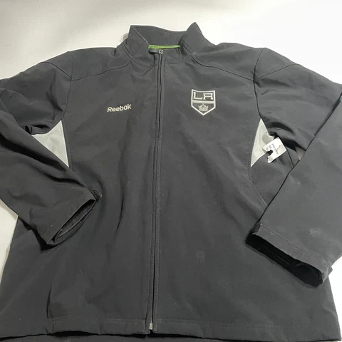 Reebok LA Kings Men’s Sz XL Center Ice Collection NHL Chest Zip Up Black Jacket Cover