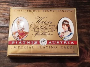 Vintage Piatnik Austria Imperial Playing Cards - Cards Still Sealed In Plastic - Picture 1 of 3