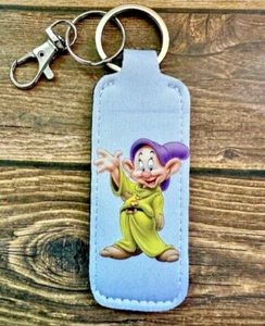 Lip Balm Holder Keychain Purple Dopey Dwarf Snow Travel Party Favor Birthday RTS - Picture 1 of 1