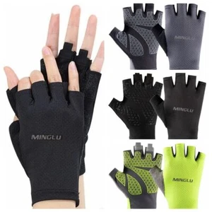 Bike Cycling Gloves Unisex Half Finger Gloves Anti-Slip Shock-Absorbing Gloves - Picture 1 of 13