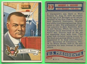 1956 Topps U.S. Presidents - (R714-23) - #33 Herbert C. Hoover - Picture 1 of 1
