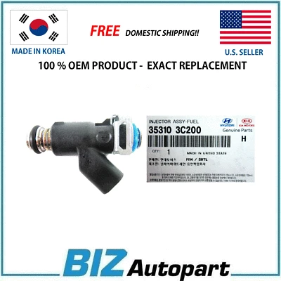 GENUINE !! FUEL INJECTOR FOR 10-14 HYUNDAI GENESIS COUPE 35310-3C200 Foto 1 de 2