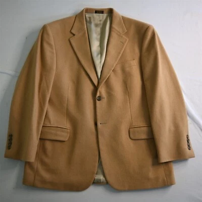Chaqueta Blazer Abrigo Deportivo De Colección Stafford 42S Beige Caqui Franela Lana Camelhair Foto 1 de 4