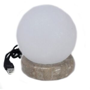Himalayan Crystal Salt Quality USB Salt Lamp Ball Light White Multicolour
