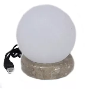 Himalayan Crystal Salt Quality USB Salt Lamp Ball Light White Multicolour - Picture 1 of 3