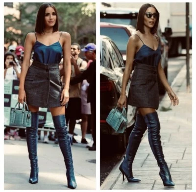 Botas por encima de la rodilla Fendi Rockoko auténticas de cuero negro 1,5 k talla EU 40 US 10 Foto 1 de 4