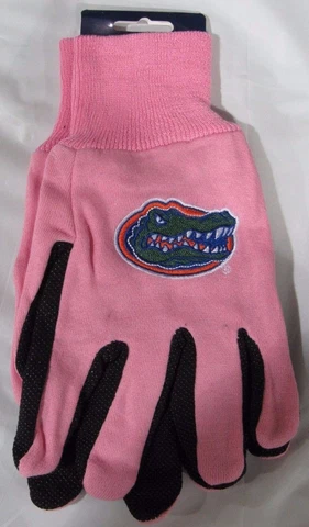 NCAA Florida Gators Pink w/ Black Palm Utility Gloves by McArthur Cover