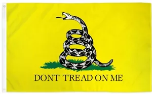 3x5 TRUMP 2024 Yellow Gadsden Culpeper Tea Party Rough Tex Knitted FLAG - Picture 1 of 4