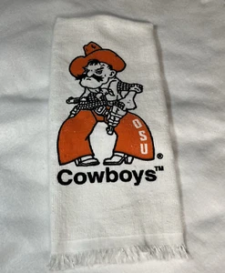 Pistol Pete Hand Towel Okla State Univ Mascot Kitchen Towel 100% Cottton - Picture 1 of 3