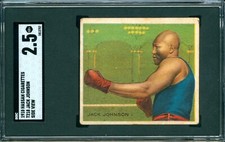JACK JOHNSON 1910 T218 Mecca Champions Side View SGC 2.5 GOOD+ BOXING HOF