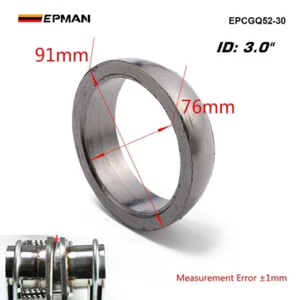 Junta de escape de grarafito de 3" 76 mm para silenciadores de escape y puntas tubo descendente universal - Imagen 1 de 5