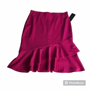 Minifalda trompeta para mujer NYCC talla S color rosa con volantes nueva con etiquetas - Imagen 1 de 11