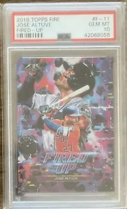 Jose Altuve 2018 Topps Fire F-11 Fired Up PSA Gem Mint 10 POP 5 Houston Astros - Picture 1 of 2