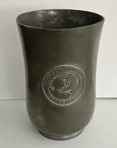 Antica tazza trofeo pista peltro 1874 Harvard Athletic Association - Foto 1 di 5