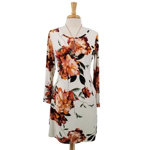 Sweet Lovely By Jen Floral Pocket Dress Size S Long Sleeve Casual Multicolor - Picture 1 of 14