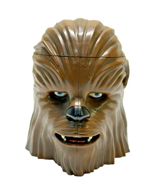 Lindo! Taza/tapa de plástico marrón Star Wars Chewbacca exclusiva de los parques Disney de 6" Foto 1 de 4