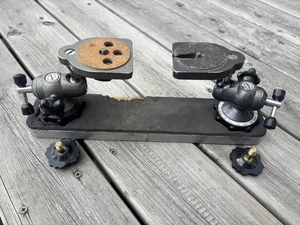 Stereo Bracket with 2x Gitzo Brevete Ball Head - Picture 1 of 11