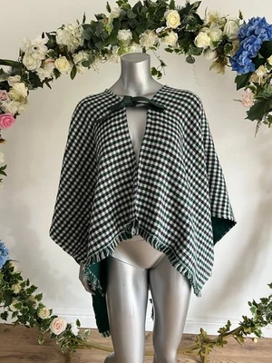 TED BAKER Capa Mujer Cubre Talla Única Jannaae Verde Oscuro Casa Cuadros Bufanda NUEVO Foto 1 de 4